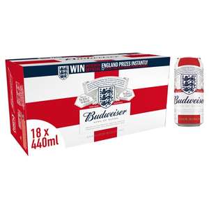 Budweiser - 18 x 440ml Cans £9 at Tesco, Whiteley, Hampshire