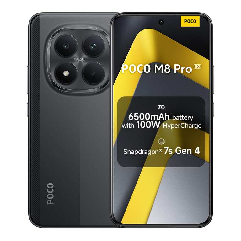 XIAOMI POCO M8 Pro 5G Black 12+512GB Black 6500mAh(typ) Battery 6.83" CrystalRes 1.5K AMOLED SD 7s Gen 4 50Mp Light Fusion 800