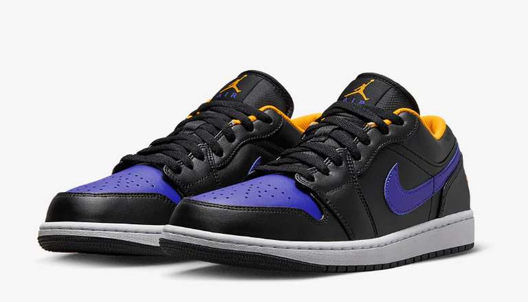 Jordan 1 Low Black/Dark Concord/Taxi Trainers - £77 + £4.99 Delivery @ Pro:Direct Sport