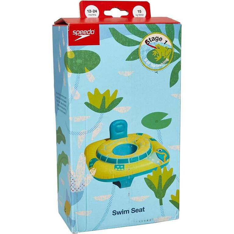Speedo Infants Turtle Swim Inflatable Seat 1-2 Yellow/Blue