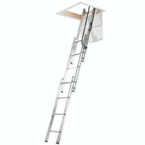 Abru 3 Section Aluminium Loft Ladder With Handrail and stowing pole - £59.79 using code delivered @ wernerco_outlet / eBay