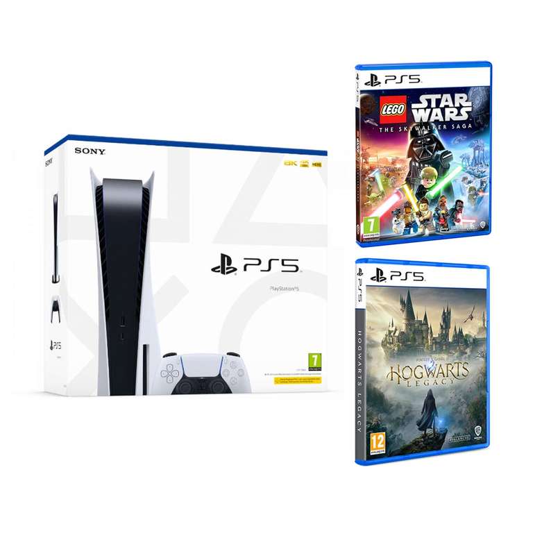 PlayStation 5 Console + Hogwarts +LEGO Star Wars: The Skywalker Saga + £40 GIFTCARD - £514.85 @ ShopTo