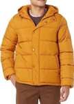 Amazon Essentials Men's Heavyweight Hooded Puffer Coat Size M (Caramel) & Size L (Light Grey)