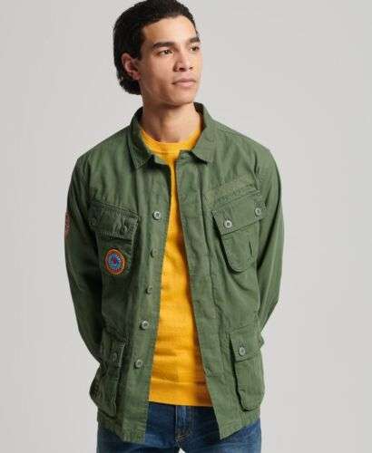 Superdry Mens Tropical Combat Jacket (Thyme / Sizes XS - XXL) - £20.40 With Code + Free Delivery @ Superdry Outlet / eBay