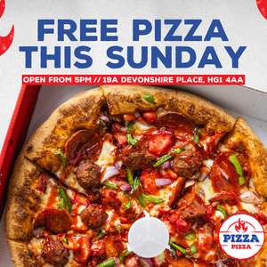 500 free 11” Medium Pizzas on Sun 21st Apr from 5pm - Harrogate @ Pizza Pizza