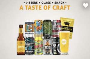 Father's Day Beer Hamper: 9 Beers, Glass & Snack inc. Delivery £11.79 with code @ Wowcher / Honest Brew