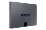 8TB - Samsung 870 QVO SATA 2.5 Inch Internal Solid State Drive (SSD) (MZ-77Q8T0), Black (£248 with Cashback)