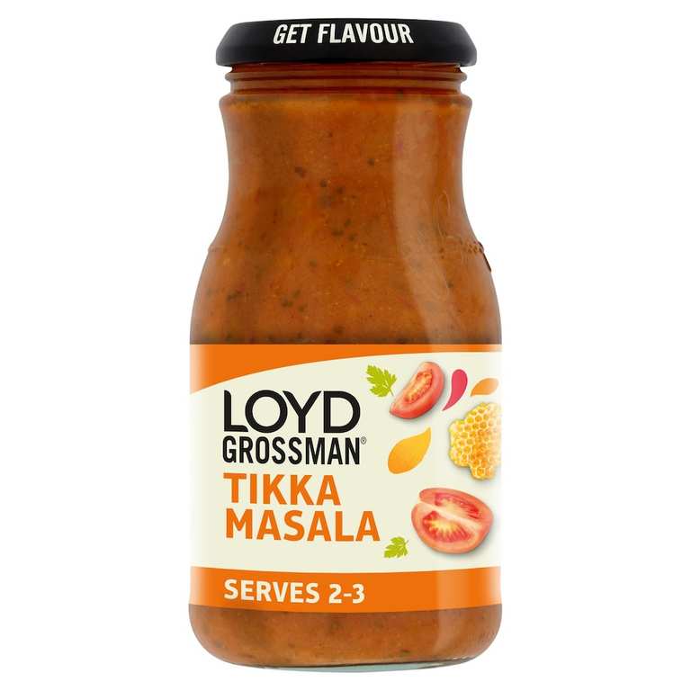 4 x Loyd Grossman Tikka Masala Indian Curry Sauce 350g - 4 for 3 - Clubcard Price