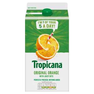 Tropicana Original Orange with Juicy Bits 1.35L - 49p instore @ Farmfoods, Colne (Lancashire)