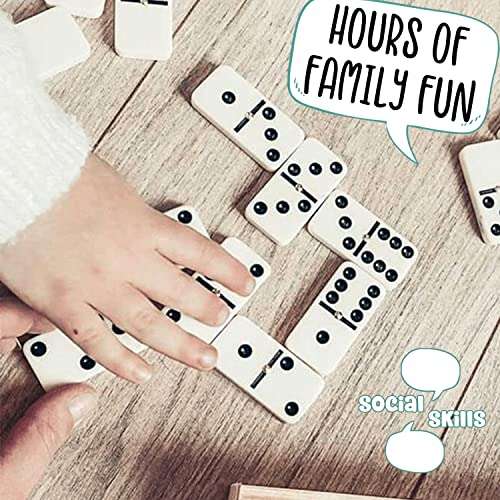 Luxury Dominoes Set for Adults & Kids Dominoes | Traditional Dominoes Game in Tin Box - £9.25 sold by Jaques Of London @ Amazon
