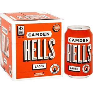 Camden Hells Lager (4 x 330ml cans) £1.80 Asda Tunstall