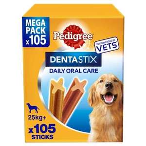 Pedigree Dentastix Daily Dental Chew 105 Bulk Pack Small (Free Shipping Over £45)