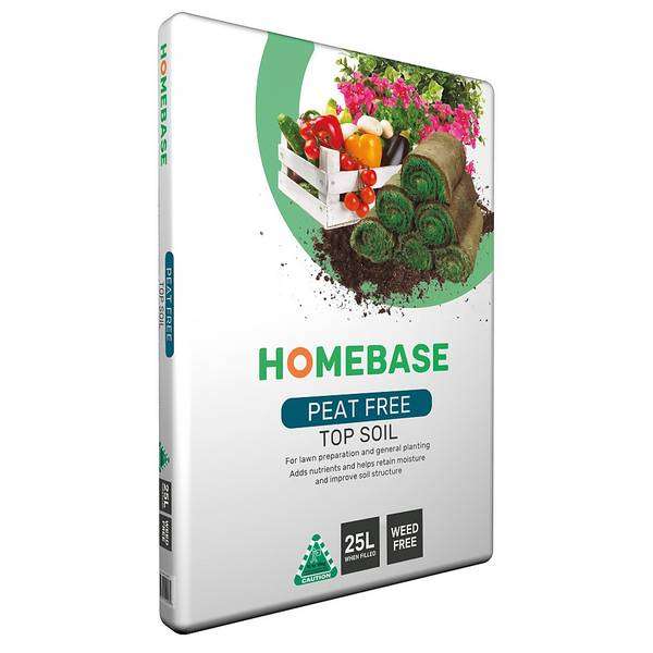Homebase Top Soil - 25L - £4 each or 10 for £30 (Free Collection) @ Homebase