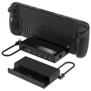 SABRENT Docking Station for Steam Deck OLED/ROG Ally 7-in-1, M.2 SSD Slot, 4K@60Hz, Gigabit LAN, USB-C 90W PD - sold by Store4PC-UK FBA