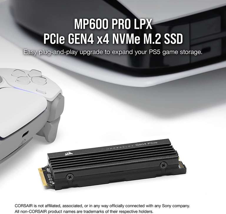 Corsair MP600 PRO LPX 2TB M.2 NVMe PCIe x4 Gen4 SSD