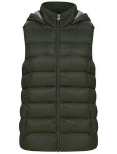 Markle Quilted Puffer Gilet With Hood (in Khaki) - £21.39 delivered with code - @ Tokyo Laundry