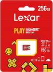 Lexar PLAY 256GB Micro SD Card, microSDXC UHS-I Card, Up To 150MB/s Read, TF Card Compatible-with Nintendo-Switch £18 @ Amazon