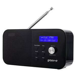 Groov-e Venice DAB/FM Bluetooth Alarm Clock Radio - Black £17.99 + Free Click & Collect @ Argos