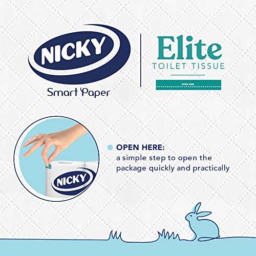 Nicky Elite Scented Toilet Tissue | 24 Rolls of White Toilet Paper| 3-ply ( £8.33 subscribe and save)