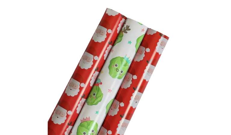 3 Roll Family Christmas Wrapping Paper Set - £2.10 + Free Click & Collect @ Argos