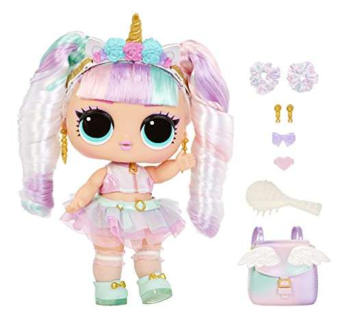 LOL Surprise Big Baby Hair Large - UNICORN - 27.94cm Doll with 14 Surprises Including Shareable Accessories and Real Hair - £25.60 @ Amazon