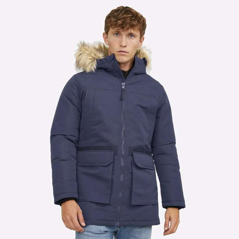 Jack & Jones Mens Ewing Parka Jacket (Sizes S-XL) - W/Code - Sold by expresstrainers
