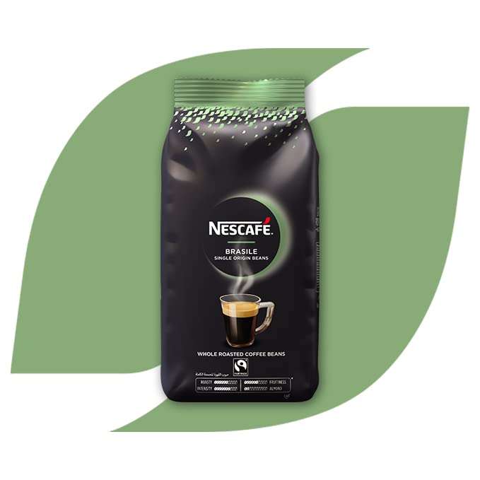 NESCAFÉ Brasile Coffee Beans 100% Arabica Single Origin Fairtrade 1kg £12.14 or £11.53 S&S / £10.32 20% Voucher on 1st S&S @ Amazon