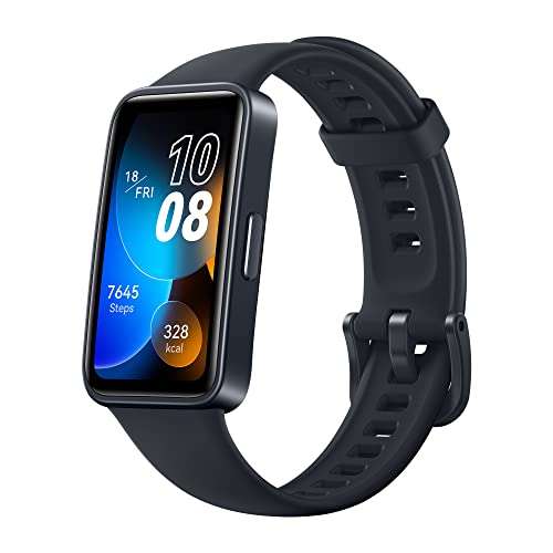 HUAWEI Band 8 Midnight - Ultra Thin Smart Band design with Up to 2 Weeks Battery Life Black/Pink/Green (with code)
