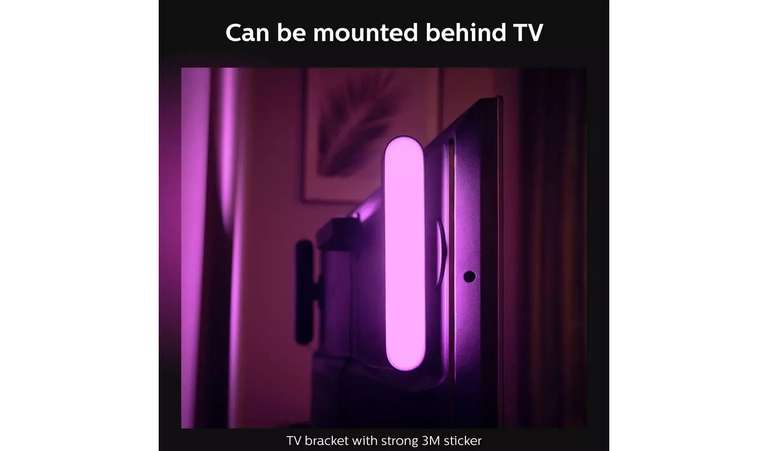 Philips Hue Play Smart Light Bar Double Pack Black + Extension £101.99 + Free Click & Collect @ Argos