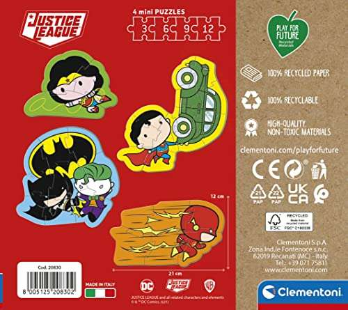 Clementoni 20830 DC Comics My First Play for Future Justice League, 4 Jigsaw Puzzles (3,6,9 and 12 Pieces) £2.86 @ Amazon