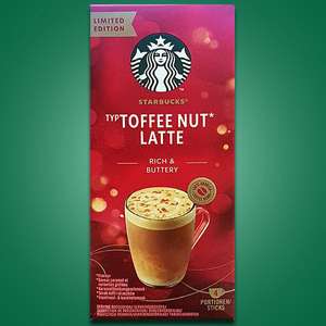 24 Sachets Starbucks Toffee Nut Latte £0.33p each £7.99 @ Discount Dragon 2.1% TCB minimum order £20