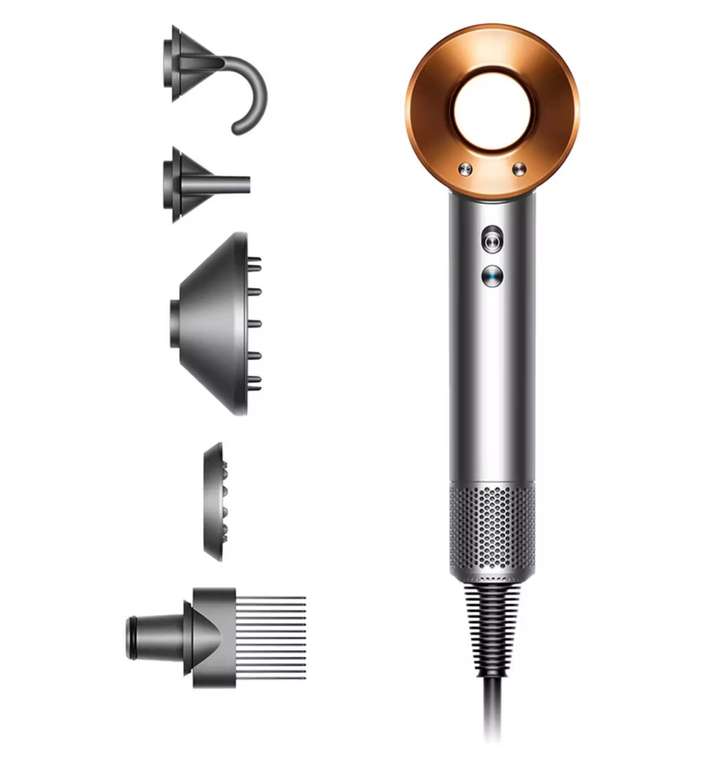 Dyson Supersonic Nickel/Copper - £280.50 With 15% Off Code (from 7pm to 9pm) + Free Next Day Delivery With Code - @ Boots