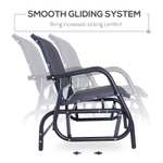 Outsunny 2-Person Patio Glider Bench with Armrest, Black- £55.19 with code + Upto 10x Nectar Bonus Points @ Outsunny / ebay