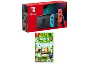 Nintendo Switch - Neon (improved Battery) + Pikmin 3 Deluxe £269.99 +£4.99 delivery @ Game