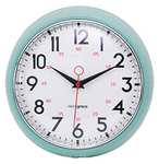 Kiera Grace Retro Wall Clock, Chrome Bezel and Convex Glass Lens, 9.5-Inch, 2.5-Inch Deep Sage Green (Temporarily OOS) - £12.80 @ Amazon