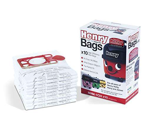 Henry NVM-1CH/907075 HepaFlo Vacuum Bags, Pack of 10 - 6.99 @ Amazon