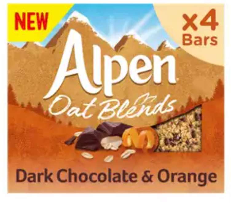 Alpen Oat Blends Dark Chocolate & Orange 4x32g 29p @ Farmfoods, Kirkintilloch