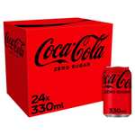 Coca-Cola Zero Sugar Zero Caffeine / Zero Sugar 24 x 330ml (Clubcard Price)