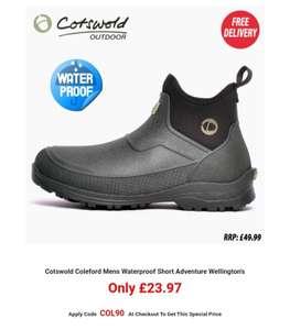 Cotswold Coleford Waterproof Wellington Boots - w/Code