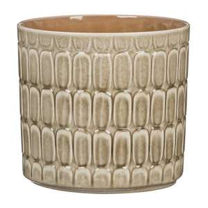 Scheurich Luna Taupe Ceramic Plant Pot Cover - 14cm - £2 + Free click and collect @ Homebase
