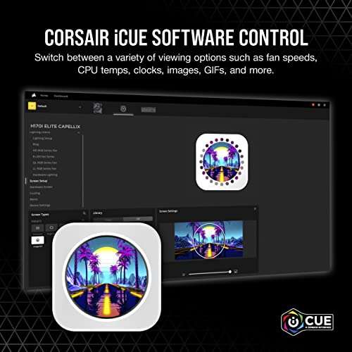 Corsair iCUE ELITE CPU Cooler White LCD Display Upgrade Kit £49.99 @ Corsair