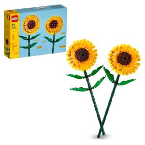 LEGO Creator Sunflowers, Artificial Flowers Building Kit for Kids Aged 8+, Display as Bedroom Accessory or Floral Bouquet Home Decoration
