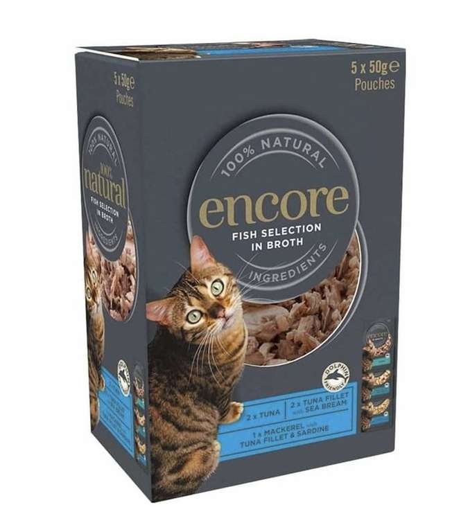 Encore Fish in Broth Cat Food Pouches 5 x 50g - £3.20 (Free Collection from Select Stores / Delivery From £2.95) @ Wilko