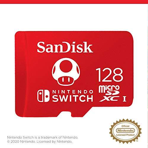 SanDisk microSDXC UHS-I card for Nintendo 128GB - Nintendo licensed Product £14.99 @ Amazon