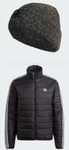 Mens Adidas Padded Stand Collar Jacket & Mélange Beanie Combo