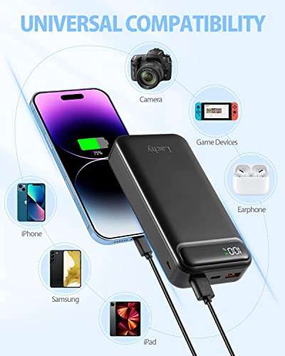 Lachy Power Bank 20W 20000mah USB C Fast Charging 3.0 Portable Charger PD 3.0 - £17.49 With Voucher @ Amazon
