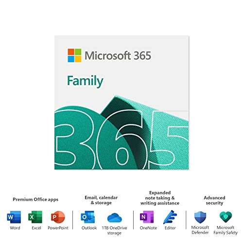 Microsoft 365 Family | Office 365 apps | up to 6 users | 1 year|Download £46.99@ Amazon / AmazonMediaEUS.à r.l. (Prime Exclusive Price)