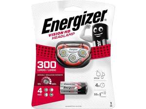 Energizer Vision HD 300 Lumens LED Headlamp with Batteries £4.93 @ Amazon