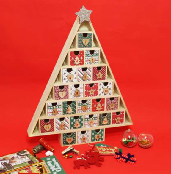 Wooden Christmas Tree /House Advent Calendar Now £13.00 with Free Click and collect @ The Works