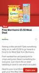 Free Morrisons meal deal £3.50 via Vodafone VeryMe